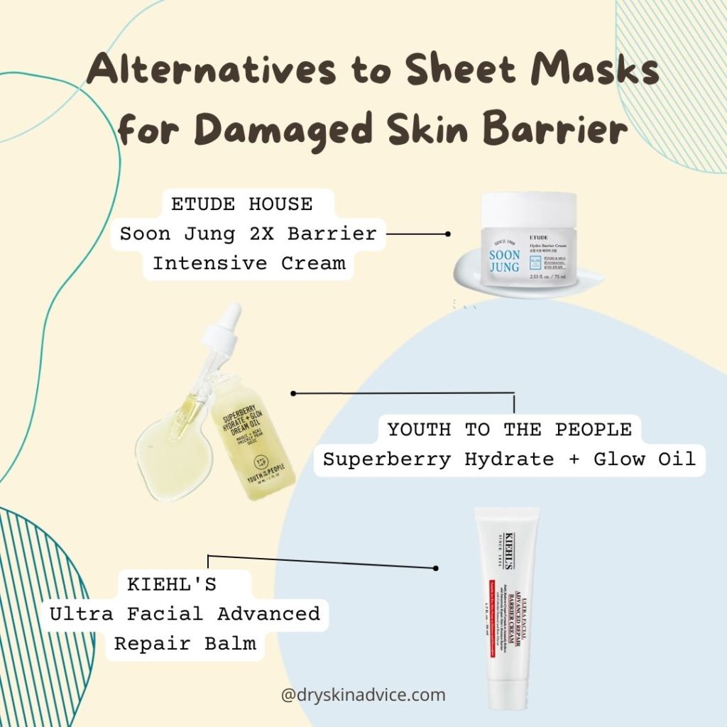 alternatives to sheet mask for damaged skin barrier
